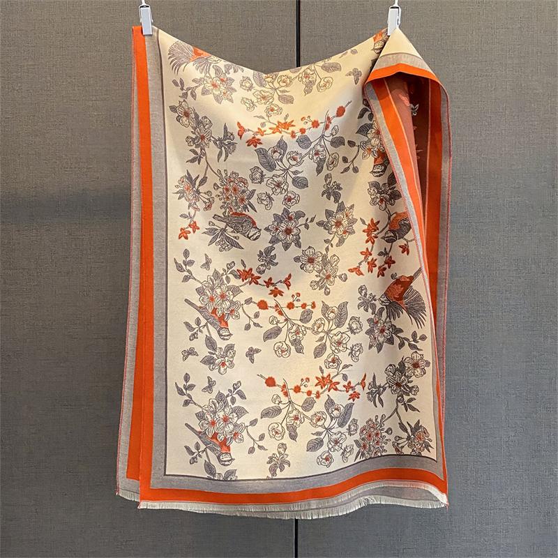 Winter Warm Cashmere Scarf for Women Luxury Pashmina Shawl Wrap Neckerchief Female Bufanda Echarpe Design Poncho Stoles