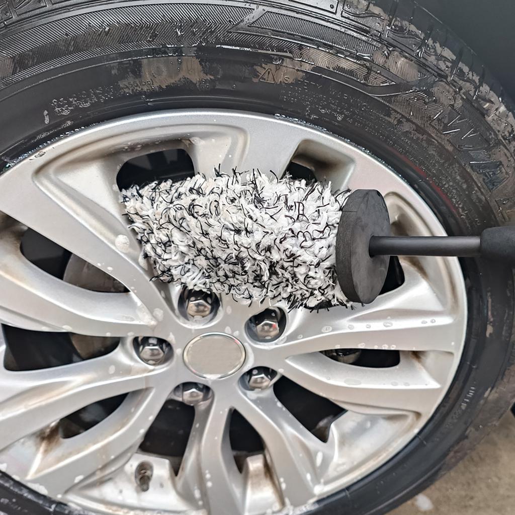 Microfaser Felgenbürste Weiche Felgenbürste Alufelgen Reinigungsbürste Felgenbürste für Stahlfelgen Alufelgen Lange Auto Reinigungsbürste