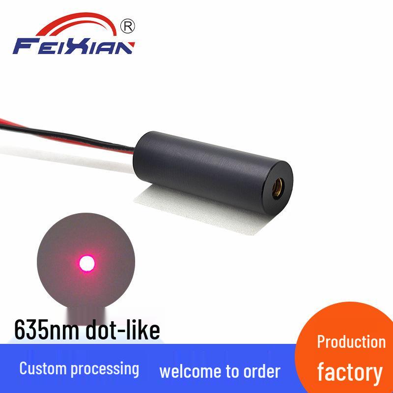 10mW 635nm Ultra-Small Spot Red Laser Module with 10X30mm High Concentricity Glass Lens