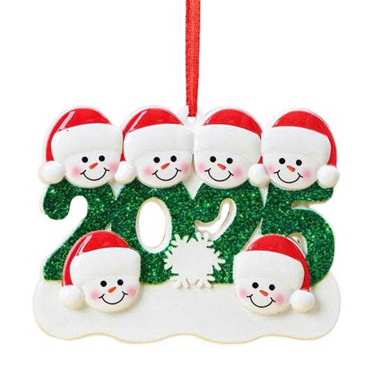 Personalized Christmas Ornaments 2025 Custom Family of 2/3/4/5/6 Snowman Ornaments for Xmas Tree Decor