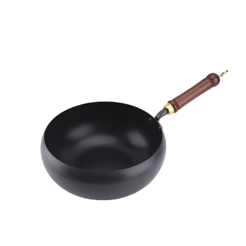 Big Belly Pot Comfortable Grip Ergonomic Handle Uncoated Non Stick Multifunctional Bowl Stir Fry Pan
