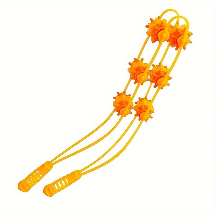 

1pc Pull Back Strip Ball Massager, For Back, Shoulder And Neck, Massage Waist And Leg, Roller Massage With Ball жёлтый