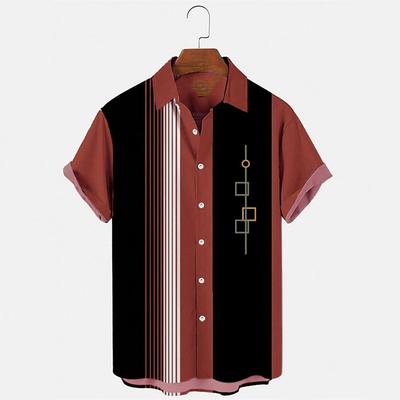 Men's Blue Creative Patterns 3D Print Shirt Button Up Shirt Casual Shirt Summer Shirt Short Sleeve Daily Vacation Clothing
