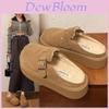 Womens Retro Platform Mules With Pu Upper And Rubber Sole For Casual Autumn Winter Wear