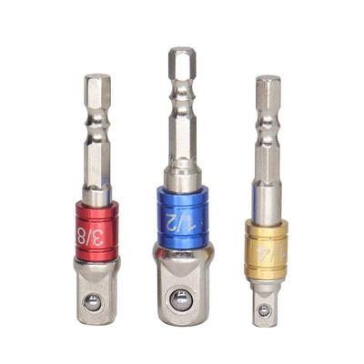 Adaptador de destornillador neumático pequeño con mango hexagonal a cabeza cuadrada para conversión de taladro.