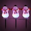 Outdoor waterproof hand doll RGB projection lamp inserted Christmas lawn lamp warm white snow lamp string garden lamp