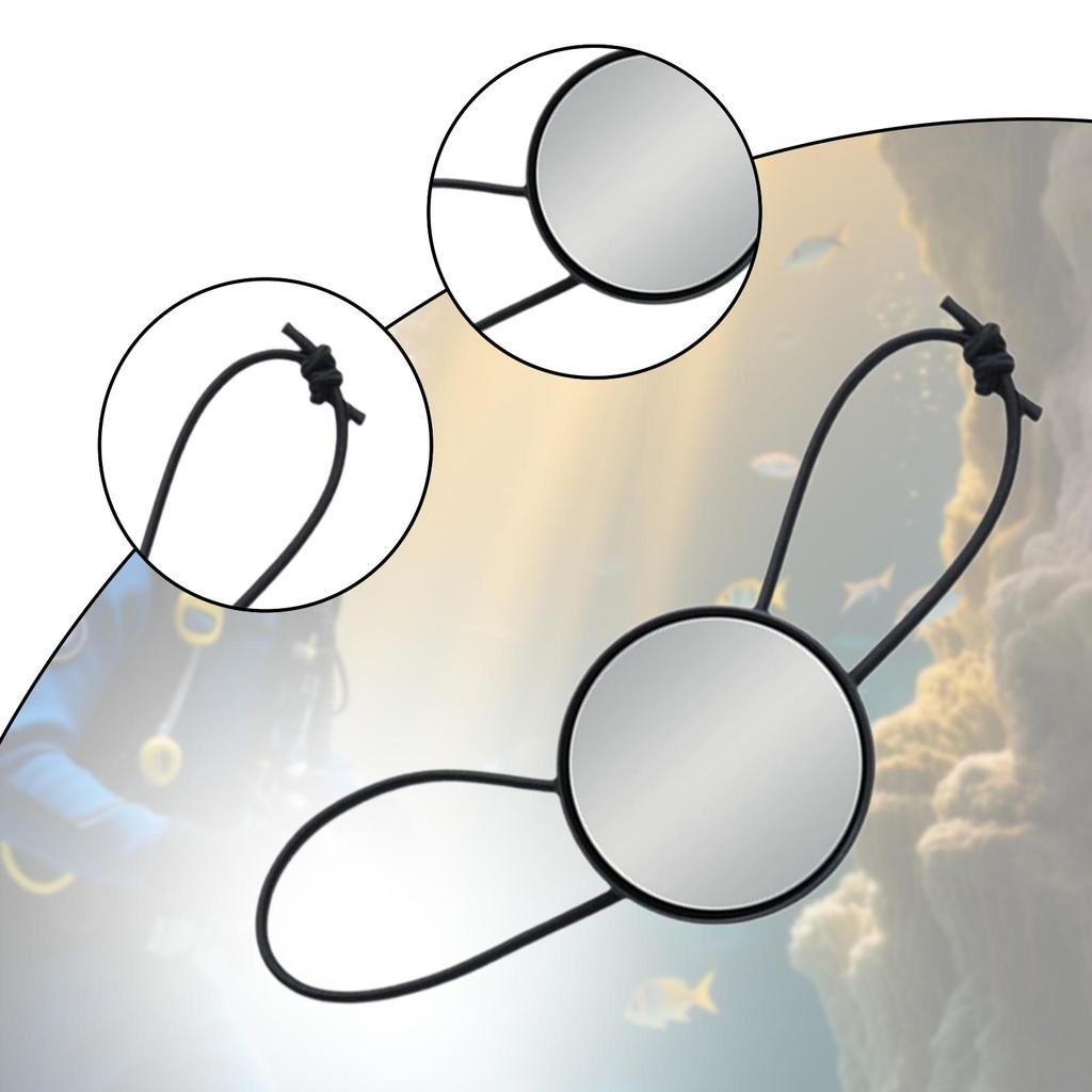 Diving Rearview Mirror Diver Observe Mirror Convex Underwater Equipment for Drifting Outdoor Sports Snorkeling Cave Dive
