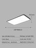 Living room ceiling light ultra-thin rectangular LED ceiling light Nordic bedroom home decoration indoor lighting fixtures