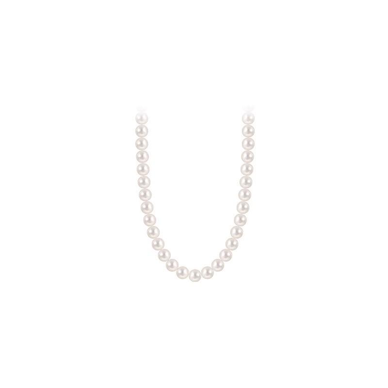Elegant French Layered Pearl Necklace - Women's High-End Versatile Clavicle Chain, Simple Retro Style