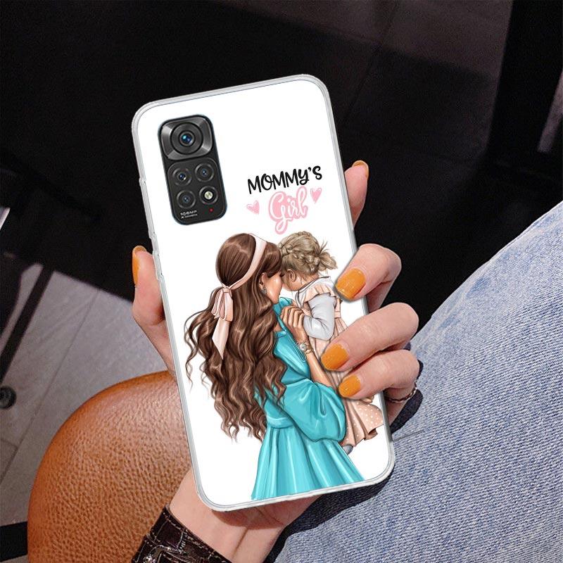 Mom Baby Girls Phone Case For Xiaomi Redmi Note 15 14 13 12S 12 11 Pro Plus 14S 11S 11E 10 10S 11T 5G Personalized Cover Redmi N