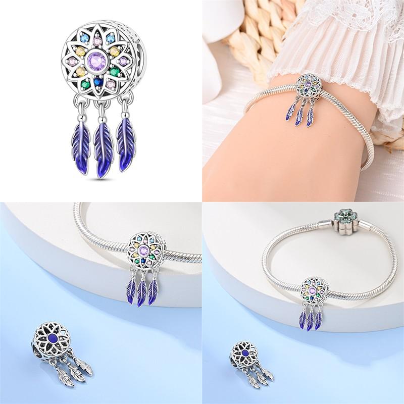 Compatible With Charm Bead Charms Ideal For Authentic Bracelets 100 copper Blue Dream Catcher Beaded Do It Yourself Jewellery Making Womens Gifts