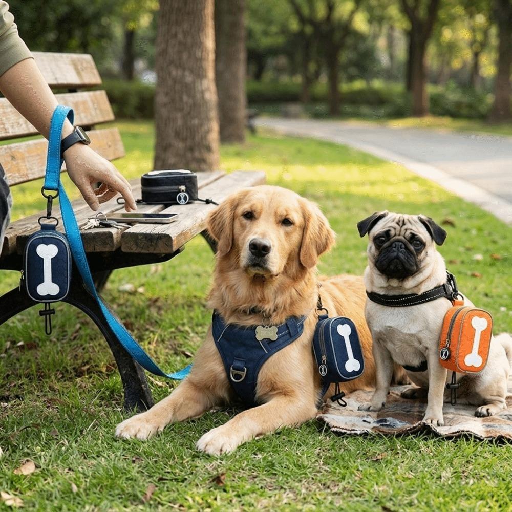 Compact Size Dog Poop Bag Dispenser Durable Nylon Pet Garbage Bag Carrier Pet Waste Collection