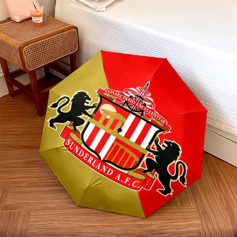 1 PC Automatic Folding Umbrella - Crystal Palace Football Club Pattern, Portable & Foldable Design with 8 Ribs, Christmas Birthday Gifts