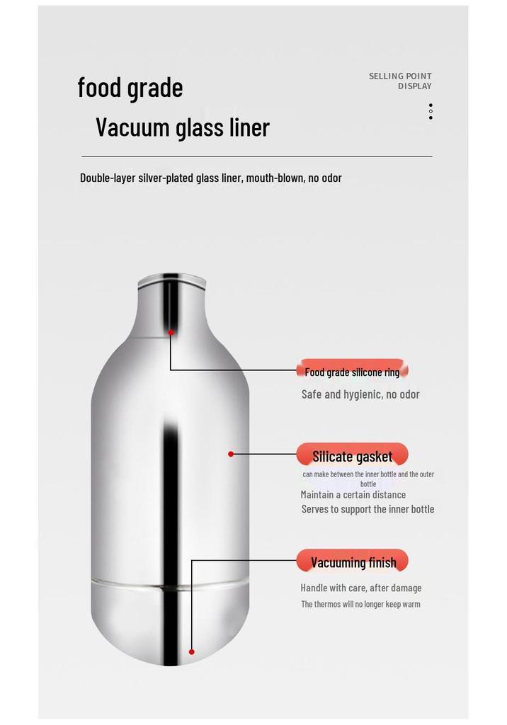 Arabic Large Capacity Thermos Flask - Long-lasting Insulation with Glass Liner