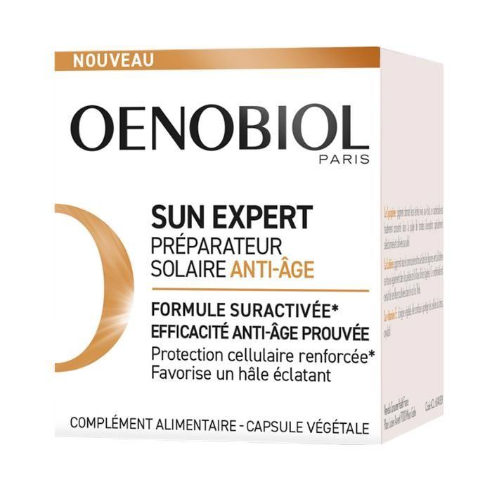 Food Supplement - OENOBIOL - Sun Expert - 30 Capsules - Anti-aging - UV Protection