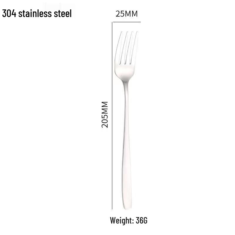 304 Stainless Steel Korean Style Tableware: Soup Spoon, Table Fork, Coffee Stirring Spoon, Long-Handle Thickened Spoon & Fork.