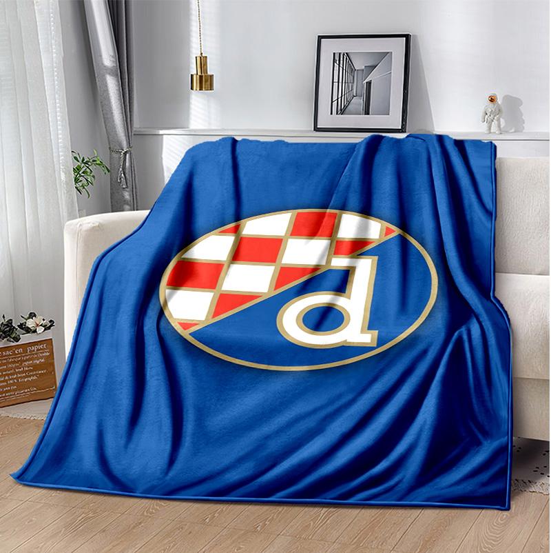 Dinamo Zagreb Flannel Blanket Soft Warm All-Season Throw, Design for Camping, Car Travel, Hiking Sofa, Bed, Office Perfect Gift for Parties