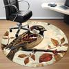 1PC Bird Office Round Area Rug, Mat Suitable For Office, Under Office Chairs Bedroom Living Room Home Decor, Room Deco