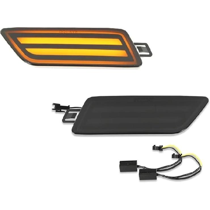 

Amber/White LED Front Fend Side Marker Indicator Lights Compatible For Porsche Macan (Type 95B) 2014-2024 Turn Signal Light(Smoked Lens Amber) Smoked Lens Amber