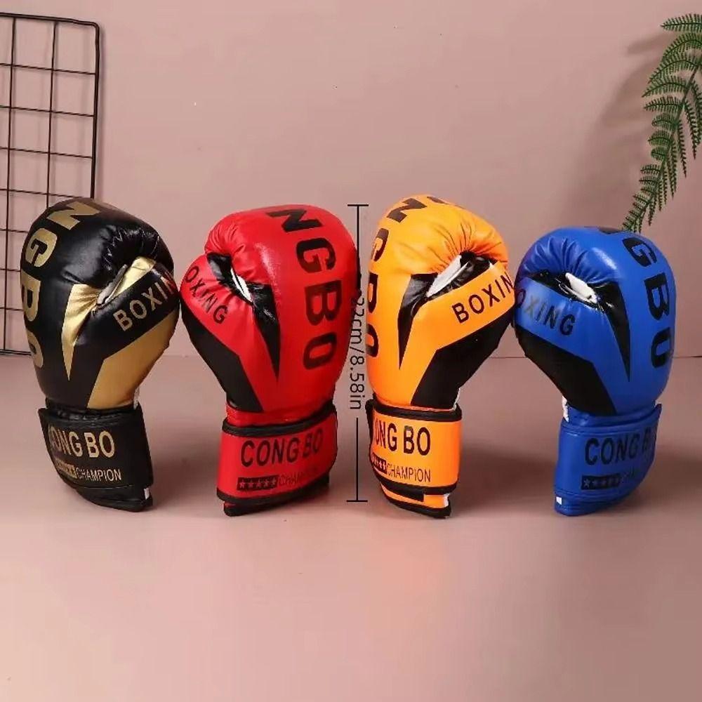 PU Leather Leather Boxing Gloves Breathable Kickboxing Protective Gloves  Training