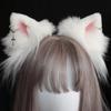 White cat ears pink beast ear tire lovely cosplay Lolita hand yellow ear clip kc hair band