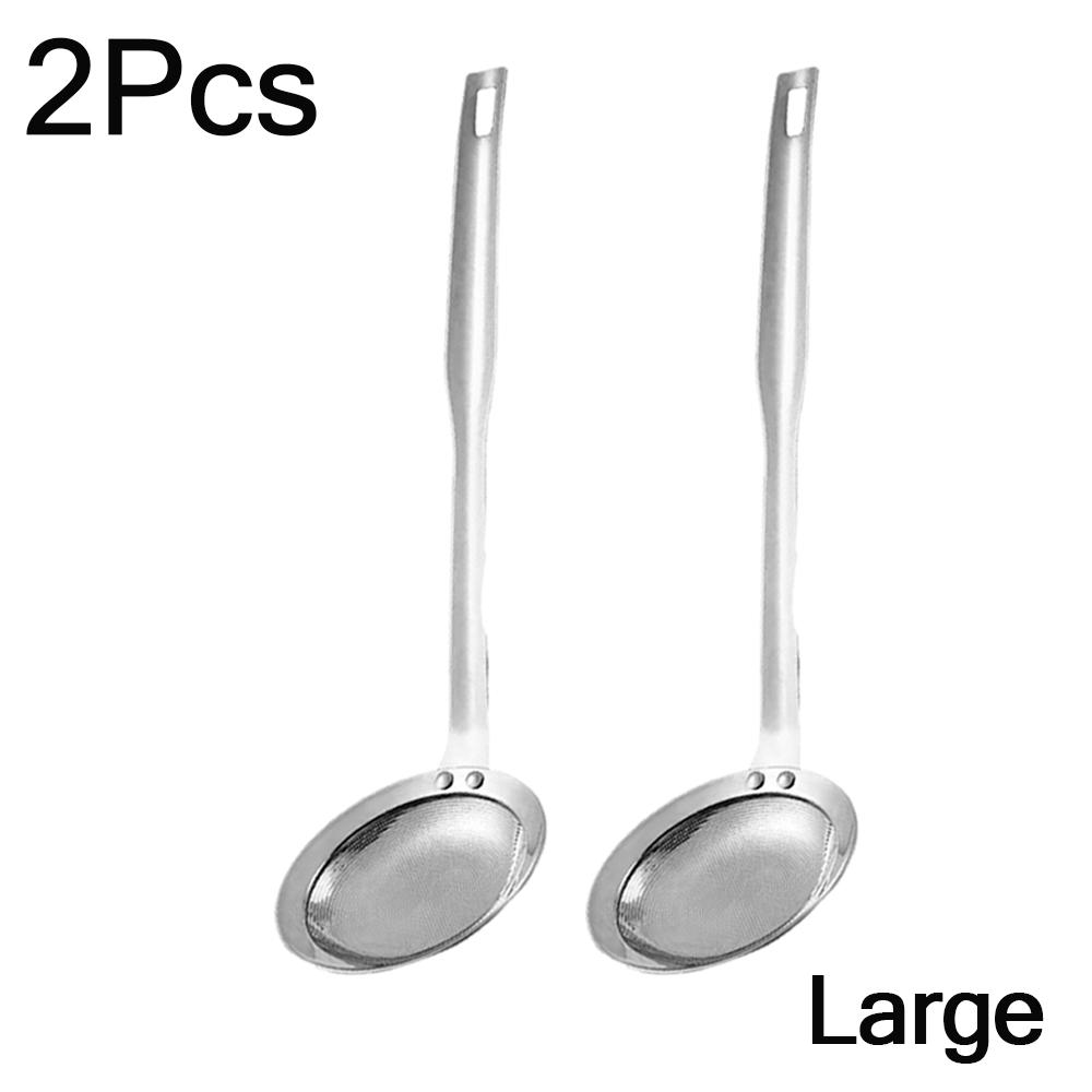Filter Scoop Fat Skimmer Stainless Steel Fine Mesh Strainer Slotted Spoons Separator Ladle Cooking Strainer Kitchen Tool
