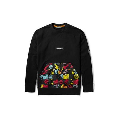 Printed Sports Crewneck Sweatshirt Men Sweatshirt Black A245Q-001