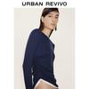 UR 2026 Spring Women's Color-block Faux Two-Piece Pleated T-Shirt