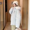 Big fur collar tooling down cotton clothes women's new winter warm down thickened star thick coat