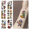 New Cartoon Pirate Series Tattoo Stickers Waterproof Party Gift Fun Face Hand Stickers