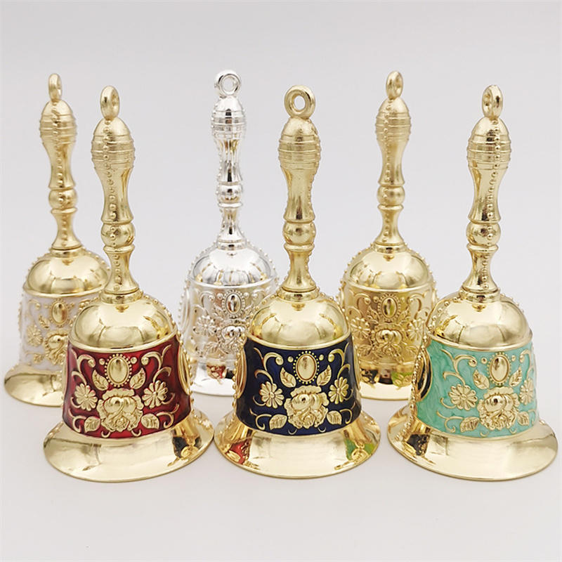 Clopoțel Vintage Acționat Manual Serviciu Apelare Apel Ornament Crăciun Clopoțel Pictat Manual pentru Decorare Evenimente Nuntă