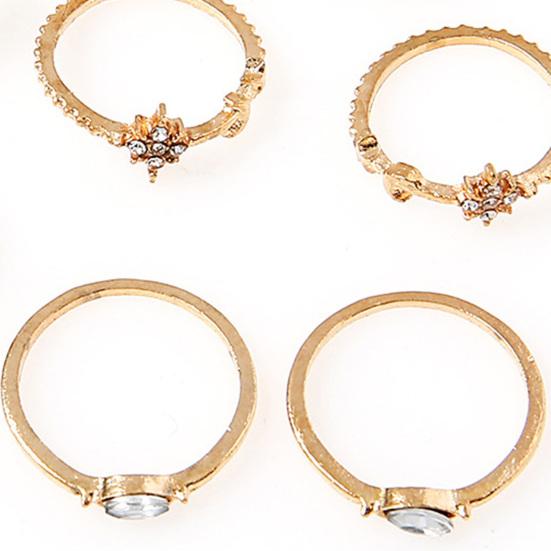 Simple Boho Rings Butterfly Flower Electroplated Elegant