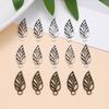 50pcs/lot 19x8mm Alloy Leaves Shape Antique Pendant Charms Necklace Bracelet Earring DIY For Jewelry Making Accessories Supplies