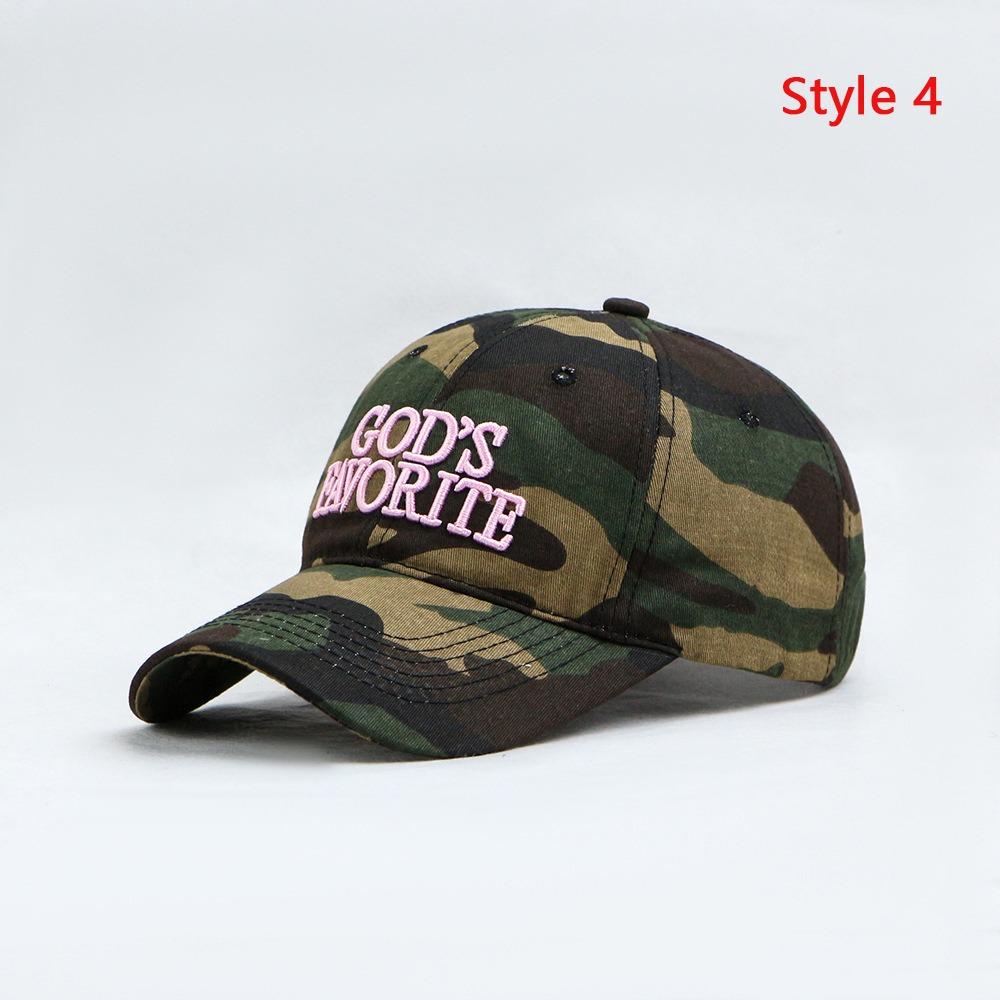 

Breathable Sun Hat 3D Embroidery Retro Camo Hat Sun Protection Visor Fashion Wear Style 4