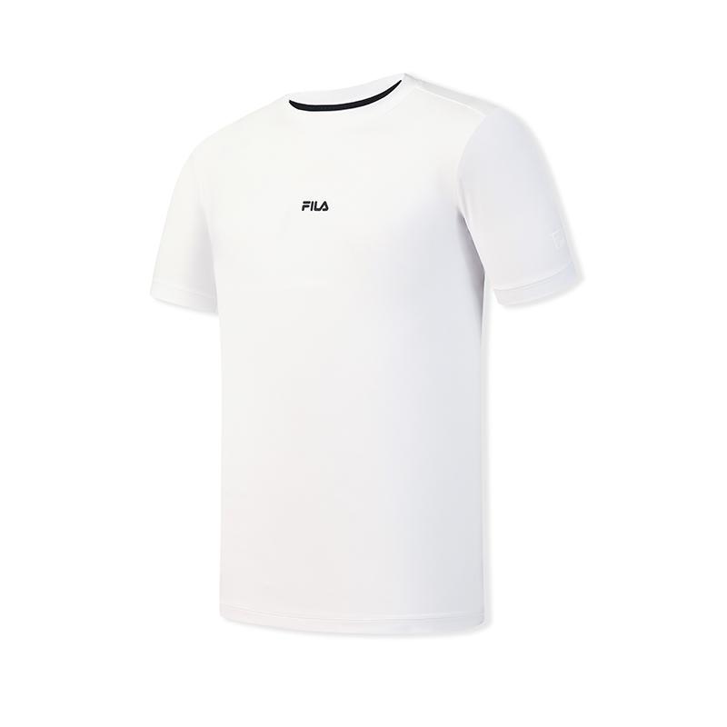 FILA Fitness Minimalist Trendy Personality Sports Training Versatile Comfortable Moisture-Wicking Quick-Dry Short Sleeve T-Shirt A11M621113FWT M