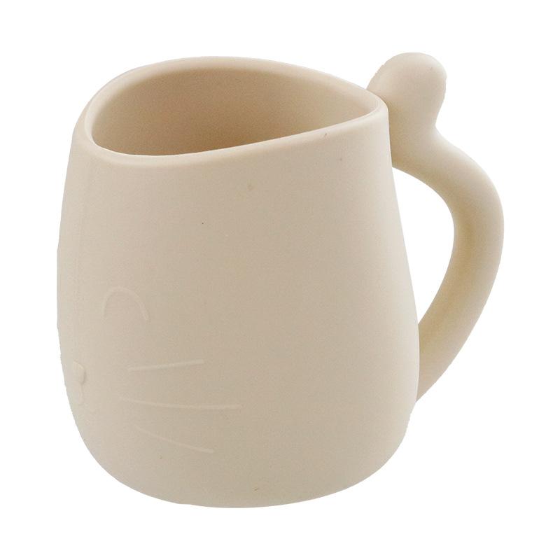 Silicone Cup Anti-fall Cute Cat Cup Home Drinking Cup  Caneca Water Cup with Handle Cute Cup Mouthwash Cup