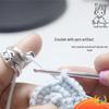 Creative Retro Peacock Wire Crochet Ring – DIY Knitting Tool