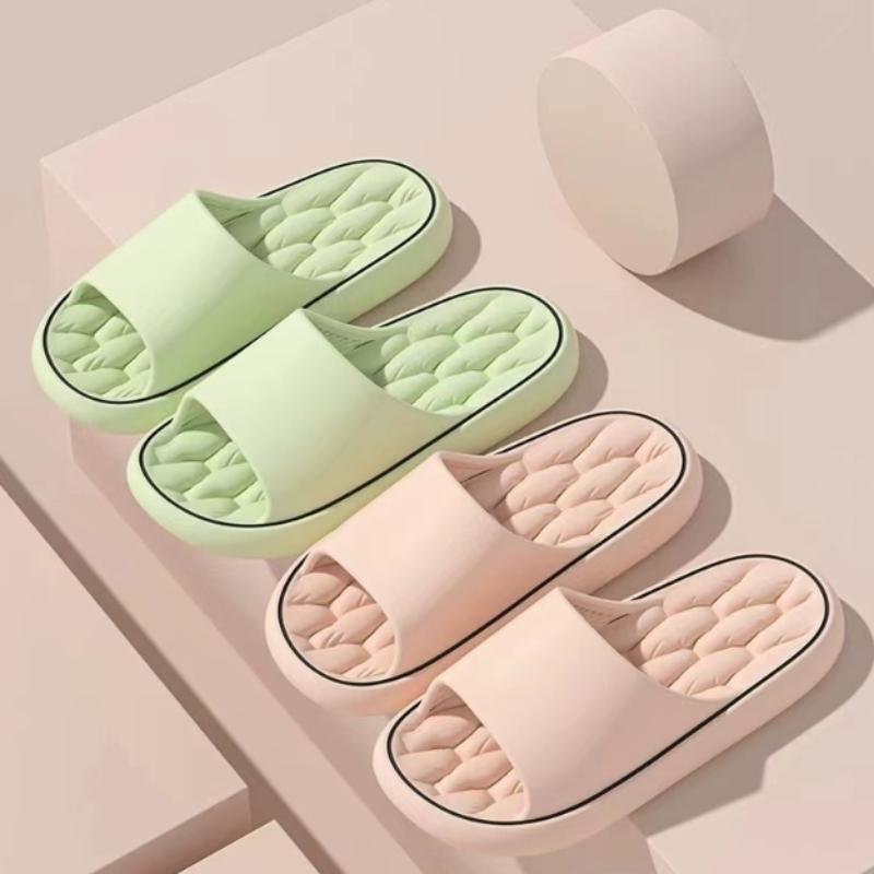 Ultraleichte Weiche Einfache Mode EVA Elastische Bunte Hausschuhe Tür Badezimmer Flip-Flop Sandalen