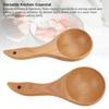 2pcs Cooking Spoon Exquisite Anti Stick Wooden Ladle for Kitchen Salad Mixing Stirring