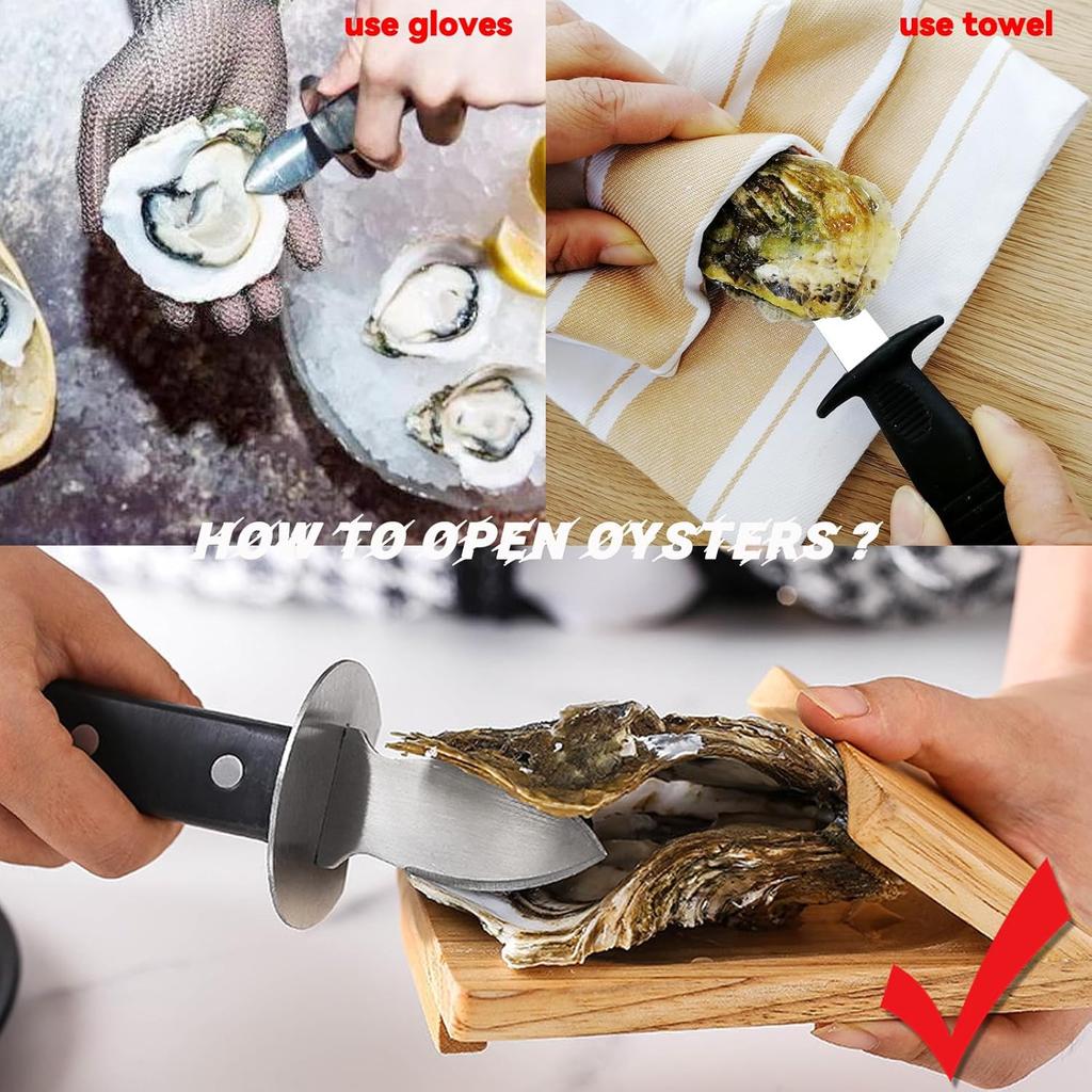 1/2/3PCS Oyster Shucking Clamp, 8×13cm Wood Shucking Clamp Oyster Shucking Protector, Wooden Holder Oyster Shucking Clamp, Oyster Opener Tool for