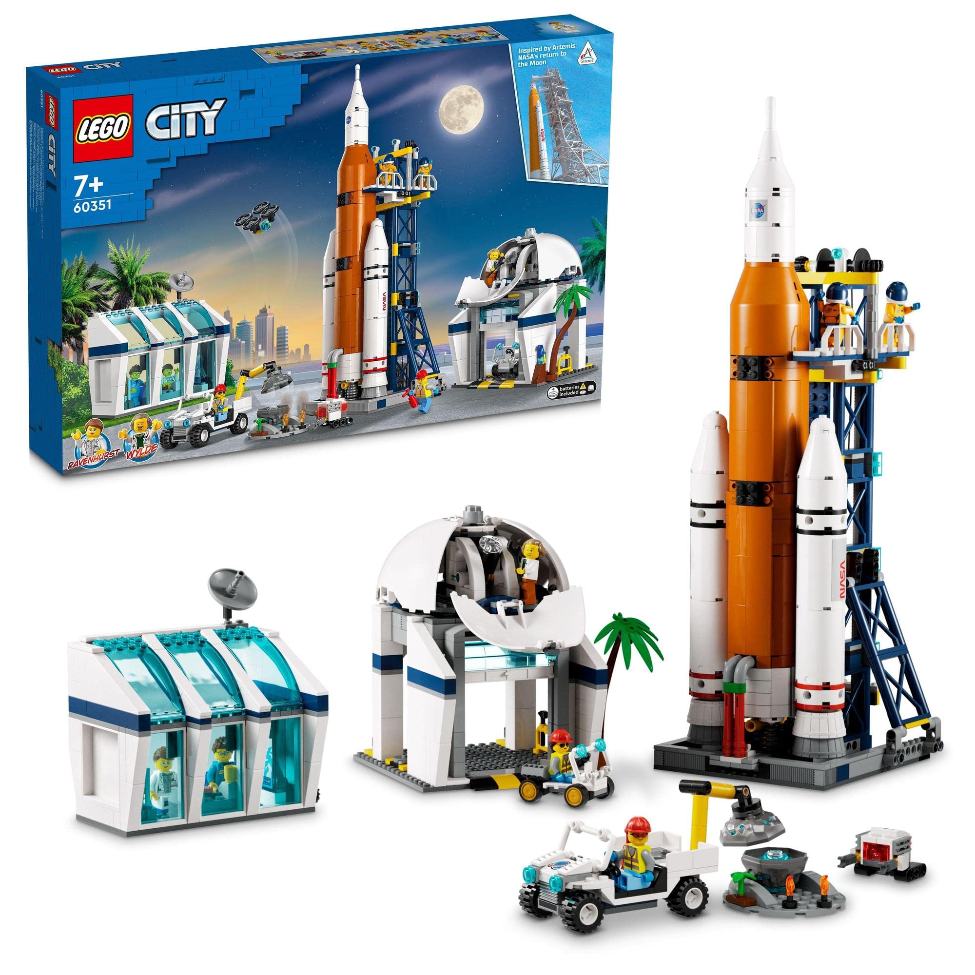 

LEGO City Центр запуска ракет 60351, подарок из игрушечных блоков для мальчиков и девочек в возрасте от 7 лет и старше.