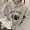 Navava Women Retro Bear Print Long Sleeve Sweatshirt Nt3216
