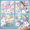Easter Bunny with Eggs Static Cling Window Stickers for Glass Decoration 2026