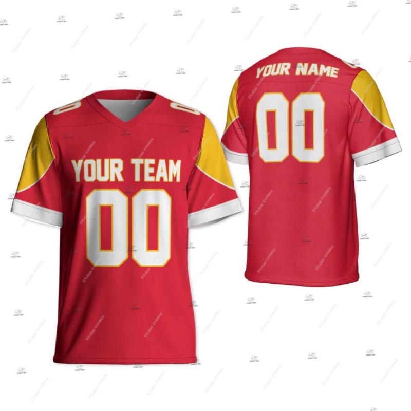 Custom Name Gradient Multicolour Soccer Team Clothes Football Jersey V-Neck T-Shirts Vintage Retro Summer Short Sleeve