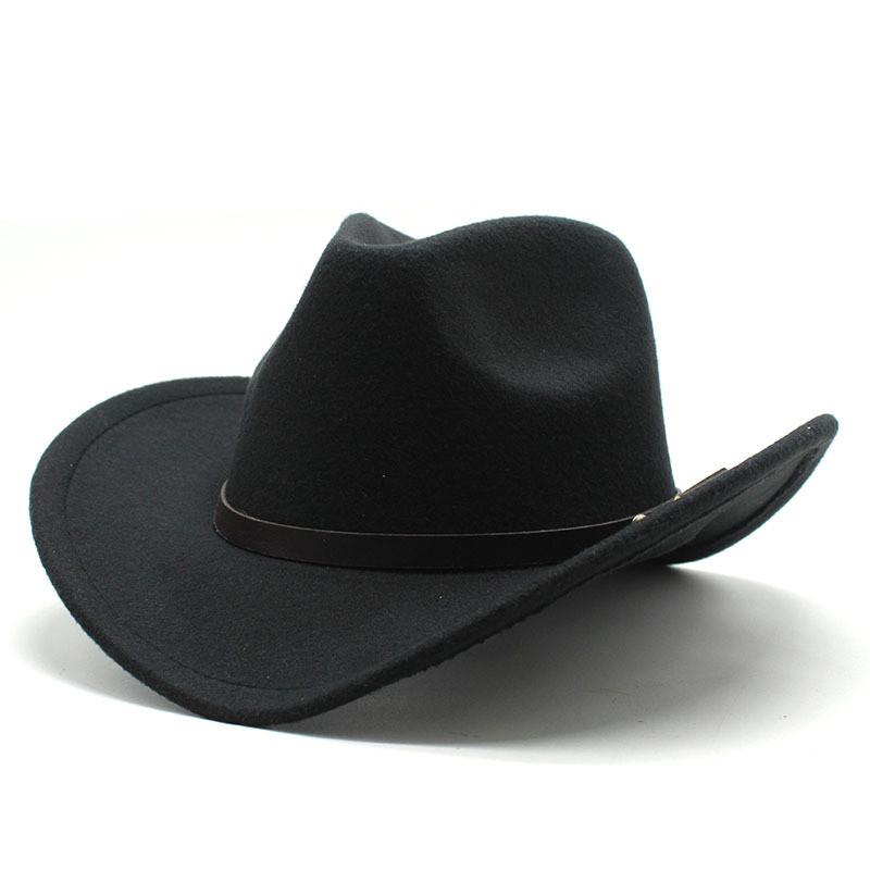 Western Cowboy Hat For Men And Women With Felt Material Sun Protection Summer Accessory