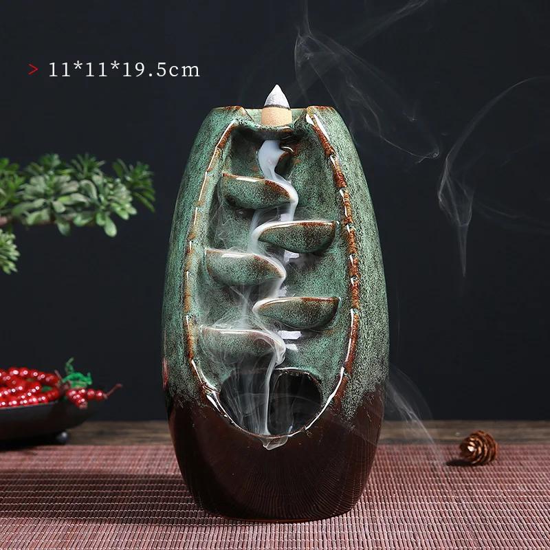 

1pc,Home Decorations Lucky Feng Shui Ornaments Indoor Aromatherapy Waterfall Backflow Incense Burner (Without Incense)