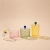 Hestia Handmade Coloured Glass Trinket Box with Clear Lid - Green