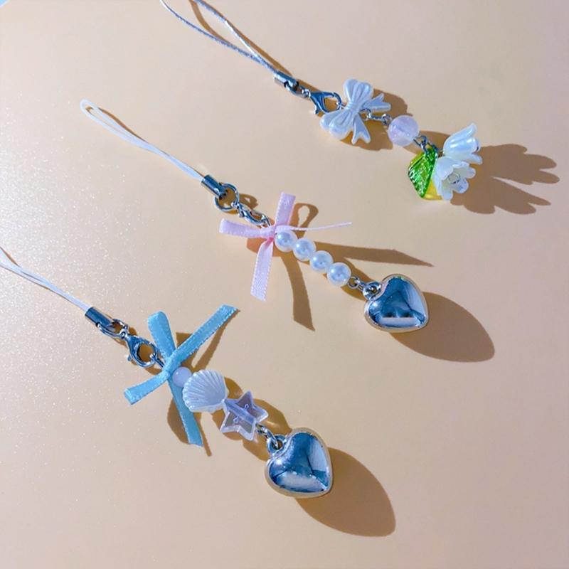 Fashionable Phone Pendant Cute Bag Charm Handmade Phone Charm Stylish Phone Chain Alloy Material Gift for Women Girls