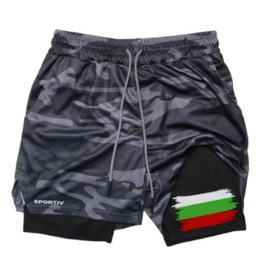 Bulgaria Flag Camouflage Muay Thai Kick Boxing Shorts Men Women Unisex Sportswear Double Layer Breathable Quick Dry Training Sport Gym Fitness Workout