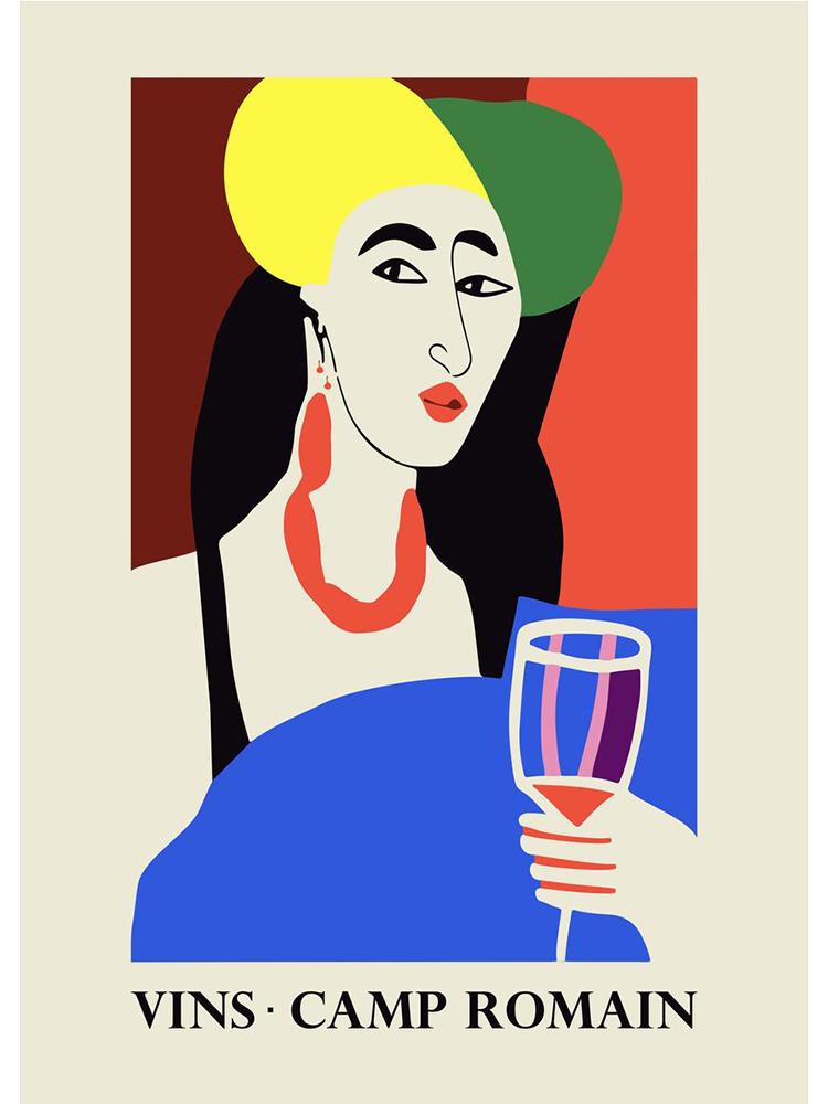 Retro Wein und Jazz Sommer Festival Poster Leinwand Malerei abstrakte Katzen trinken Wandkunst für moderne Wohnzimmer Home Decor